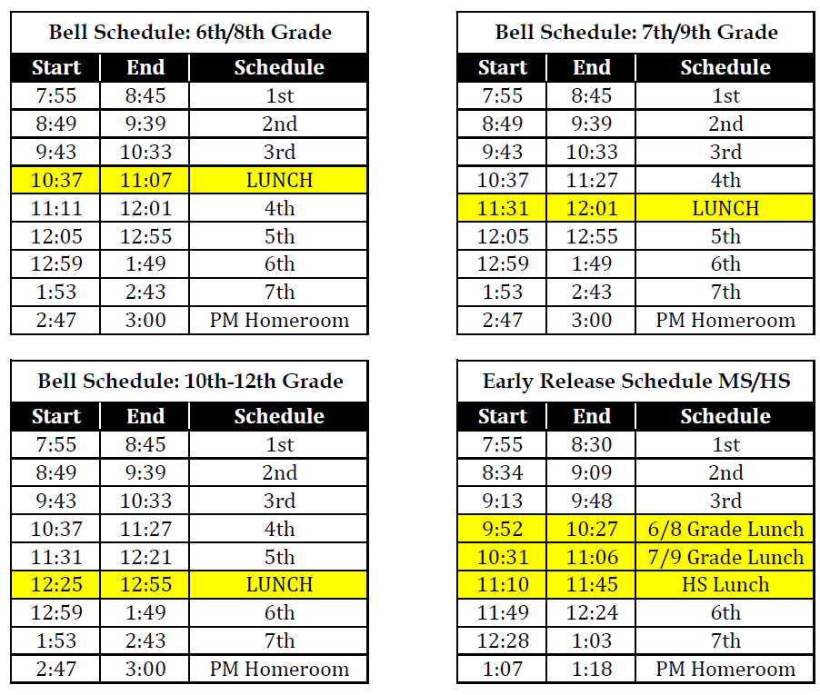 schedule